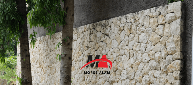 Model Dinding Batu Larva